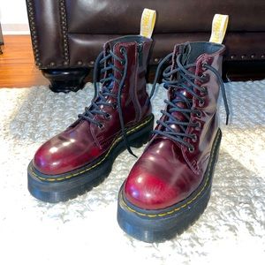 Dr. Martens Vegan Jadon Ii Boots Cherry Red